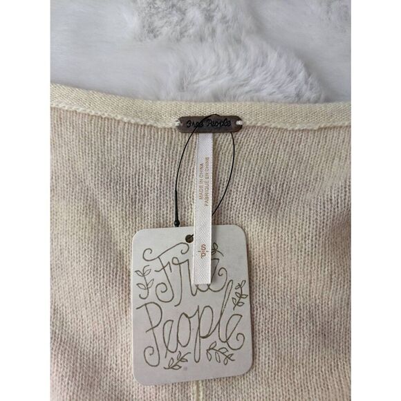 Free People Lightweight Spacedye Always Cashmere V Neck Sweater Size Small New - Picture 4 of 8